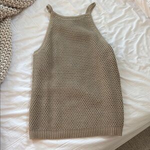 Banana Republic Knit Sleeveless Top in Beige